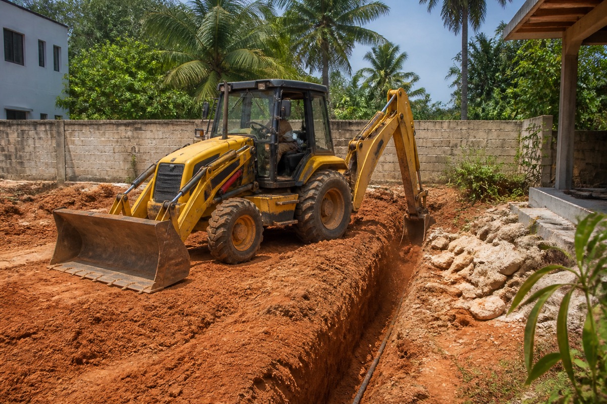 Backhoe Loader hire for construction projects in Zanzibar
