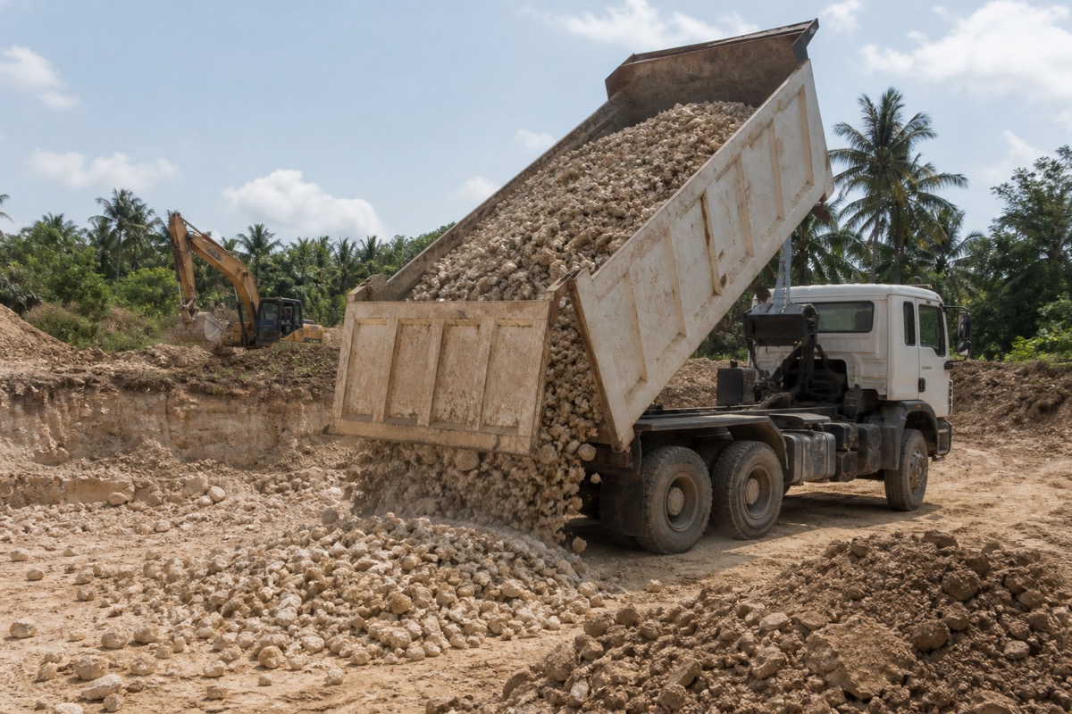 Dump Truck hire for construction projects in Zanzibar